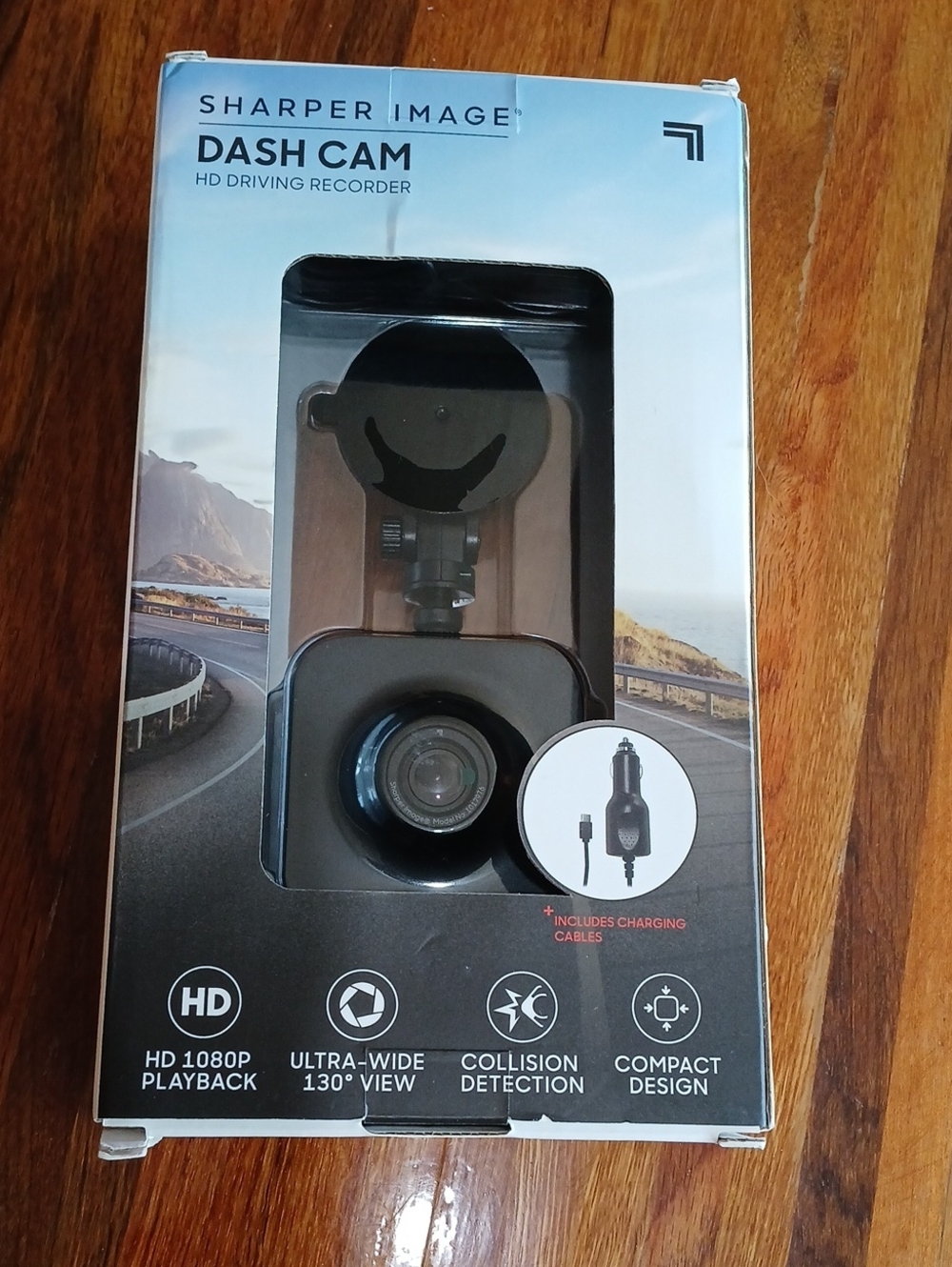 Sharper Image Black Dash Cam HD Driving Recorder
